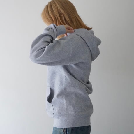 gm. Emb. Zip Hoodie- Gray