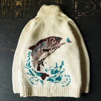 Unknown Vintage Zipped Cowichan sweater(60s aboutL)