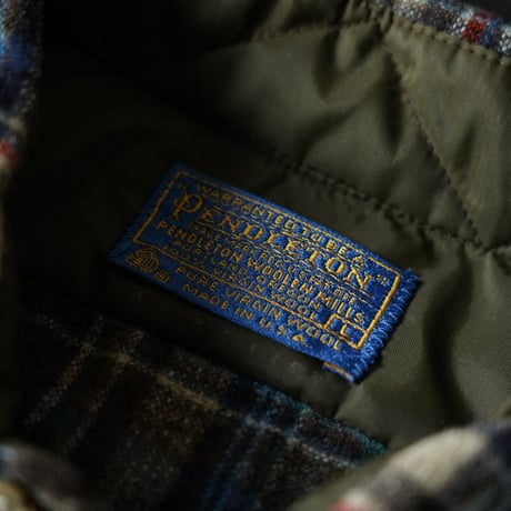 Pendleton Wool Shadow Plaid Shirt (70s L made in USA)