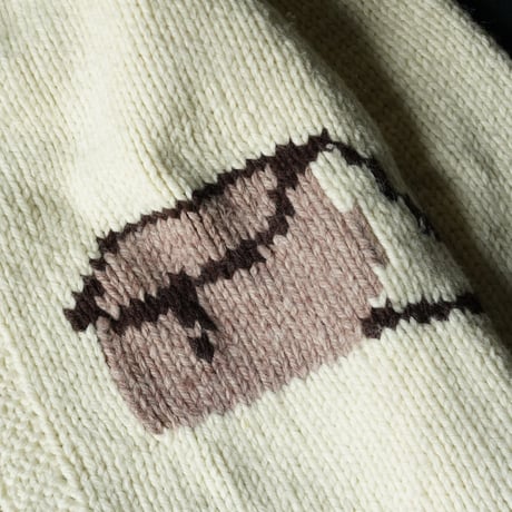 Unknown Vintage Zipped Cowichan sweater(60s aboutL)