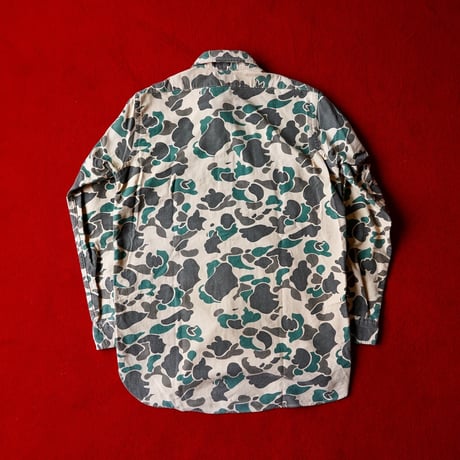 80s L.L. Bean Hunter Camo Printed Long Shirt