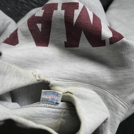 80s Champion Reverse Weave Double Face Hoody - UMASS