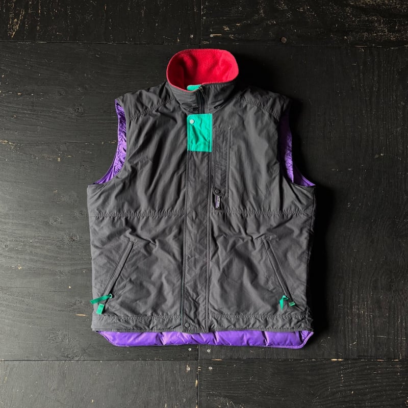【Patagonia】90s ベロシティベスト ストームブルー L 90s patagoniaパタゴニア ベロシティ シェル ナイロンジャケット