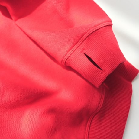 globule mag. × ugo Raglan Sleeve Crew Sweat Red