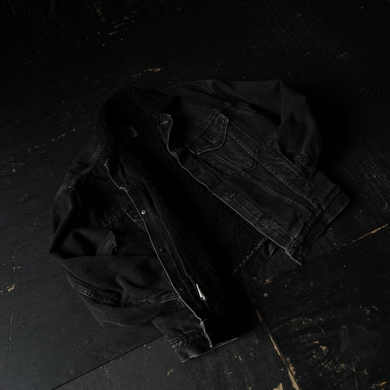 Levi's 70629-4159 Black Denim Boa Jacket (90s M