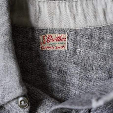 Five Brother Wool Flannel Shirt (50s M made in USA)
