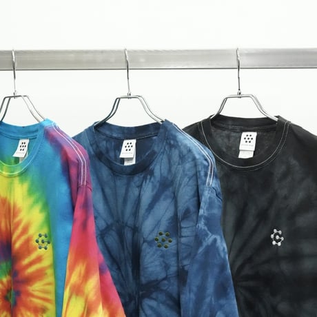 gm. Emb. L/S Crew Neck Tee - Tie Dye / Black