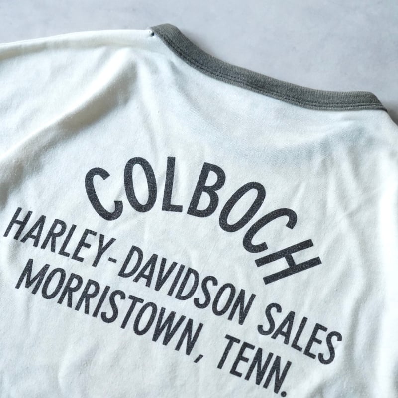 Harley Davidson No.1 Print Ringer T-Shirt (80s