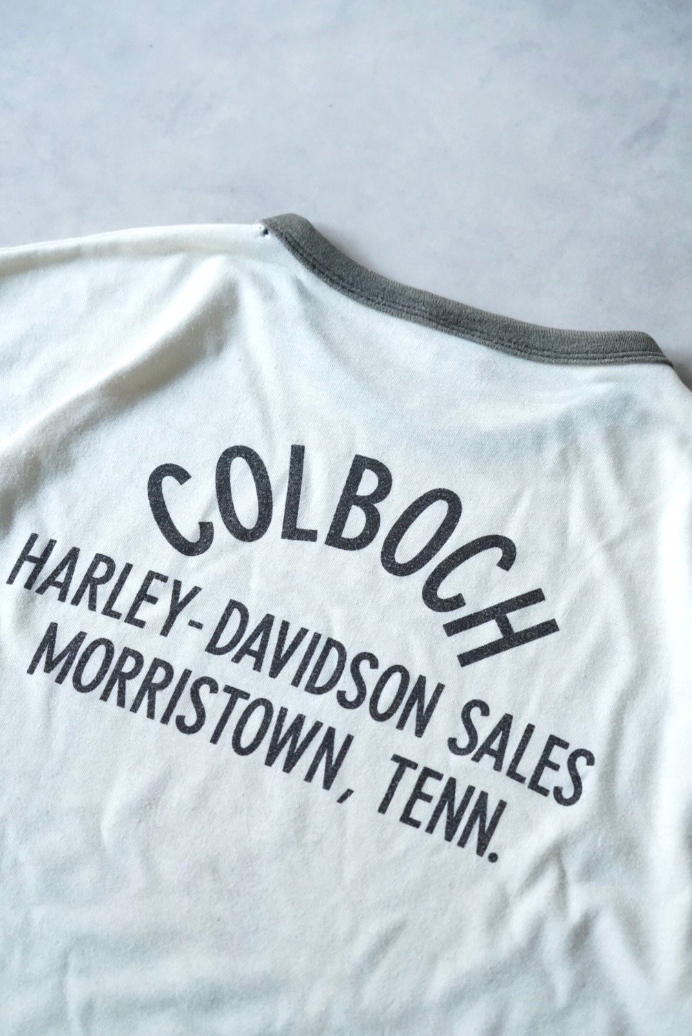 Harley Davidson No.1 Print Ringer T-Shirt (80s