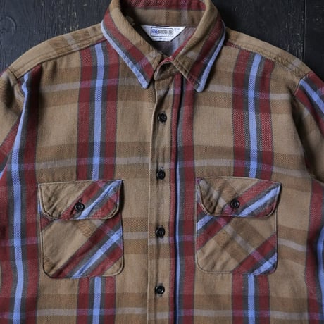 Five Brother Heavy Flannel Shirt (70-80s M made in USA)
