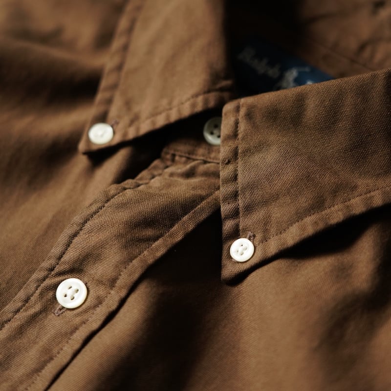 美品　シルクコットン　ラルフローレン　Ralph Lauren BDシャツ　L Ralph Lauren - ラルフローレン リネン × シルク BDシャツ L