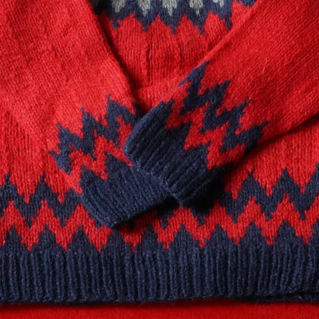 Vintage Handmade Nordic Sweater - 100% Wool