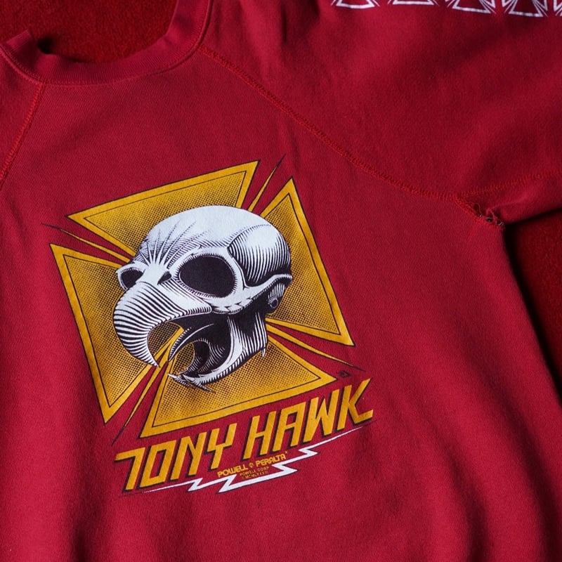 80s POWELL PERALTA Tony Hawk Crew Sweat | globu 80s POWELL PERALTA Tony Hawk Crew Sweat | globu