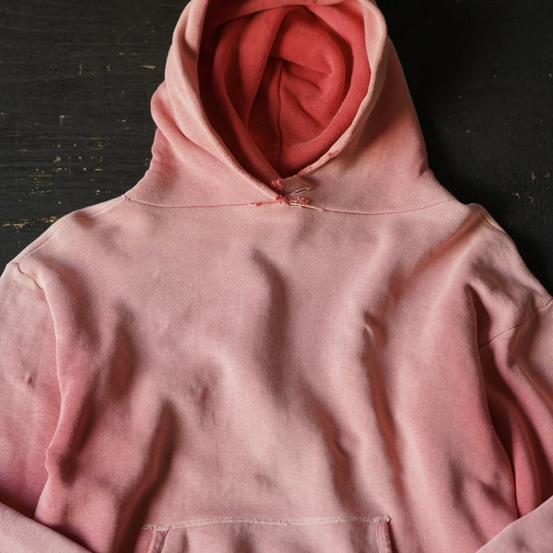 60~70s vintage sweat ピンク フェード Vintage Sweat Hoody (60-70s about M Fade&Boro)