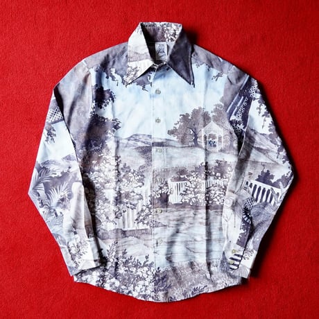 70s Kennington Polyester Shirt 隠れミッキー