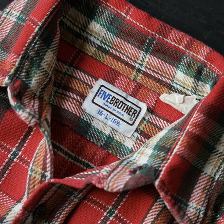 Five Brother Flannel Shirt (70-80s L made in USA)