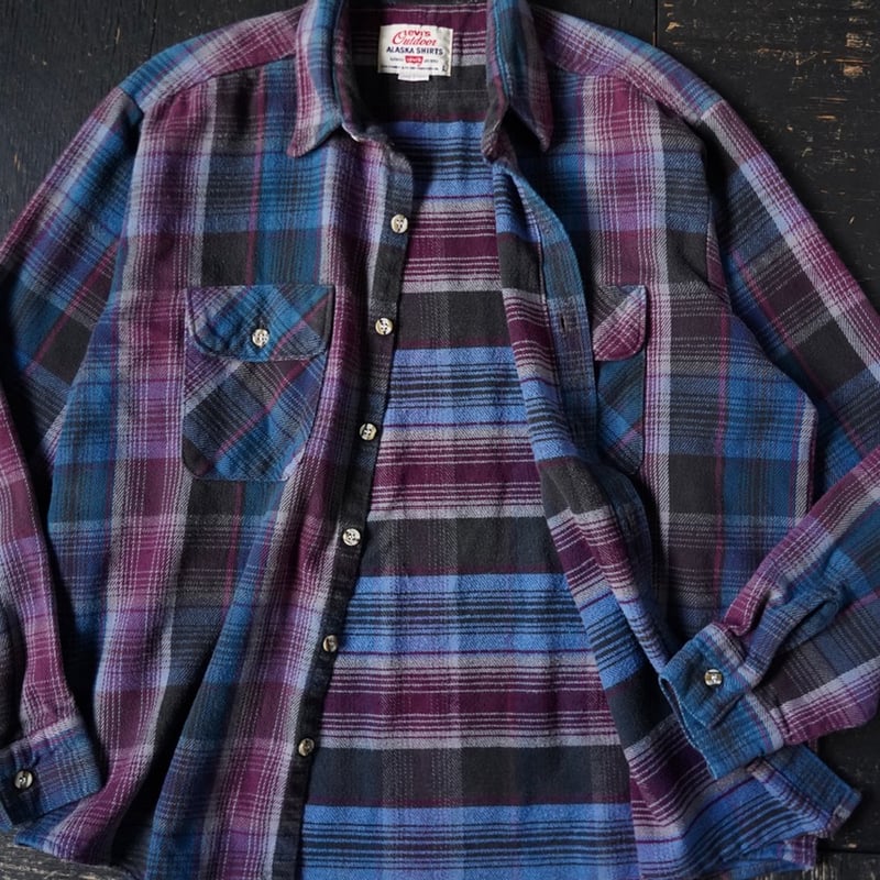 1994-96s Levi’s OUTDOOR ALASKA SHIRTS Levi's Alaska Heavy Flannel Shirt (90-00s L mad