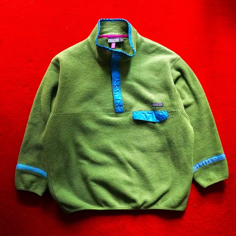 usa製 90s patagonia snap-T オレンジ ミントグリーン パタゴニア 