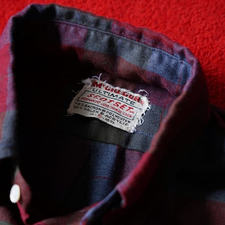 60-70s Mcgregor Plaid Button Down Shirt