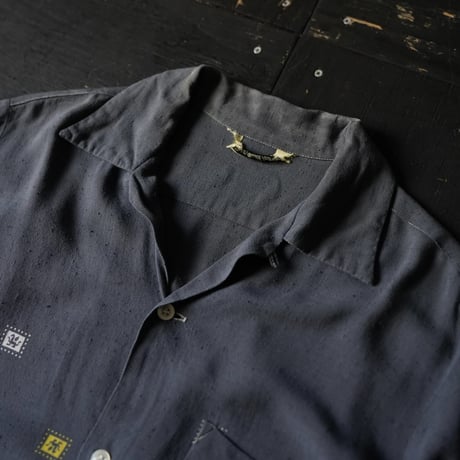 Single Needle Tailoring Open Collar Shirt （50s M vintage）