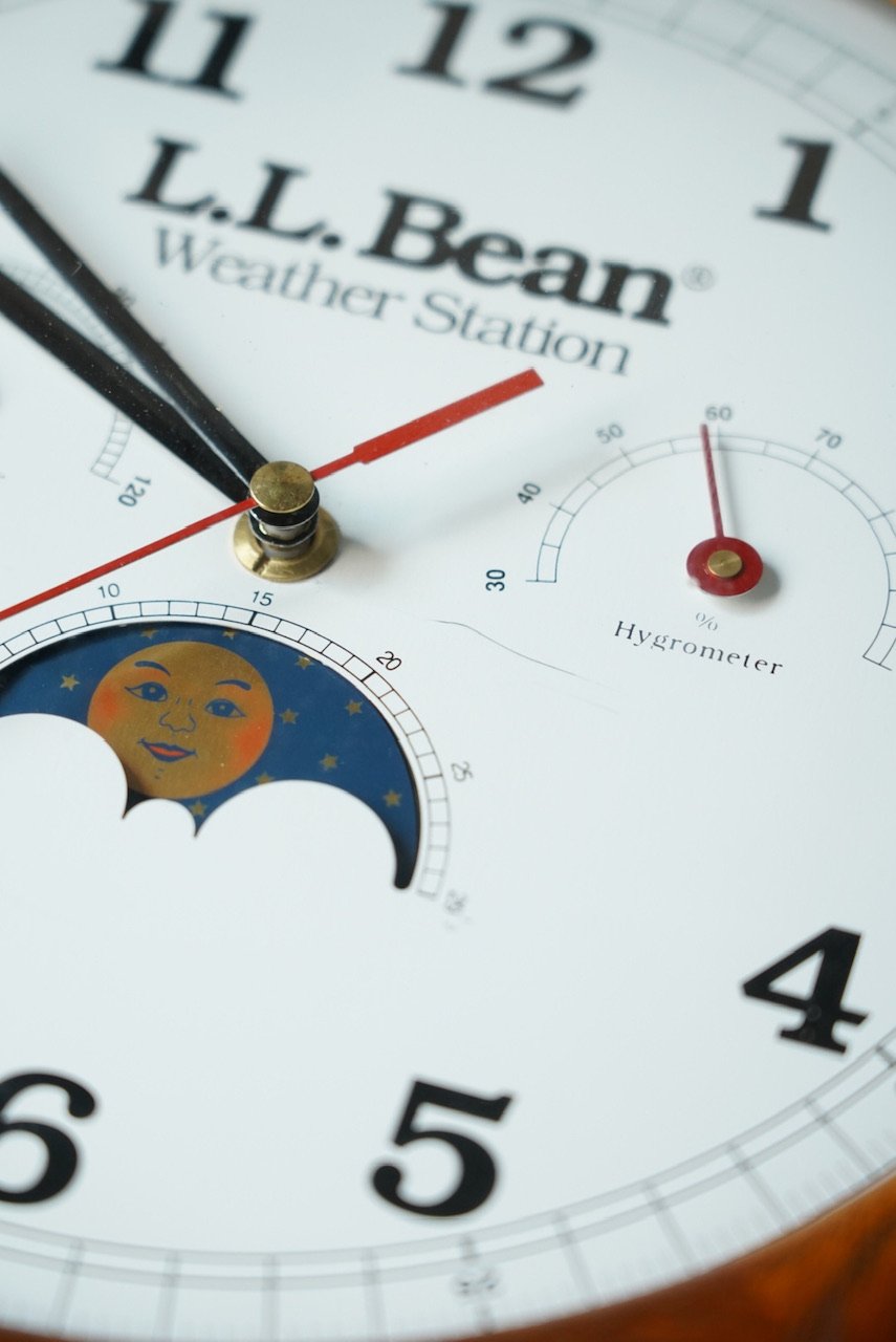 L.L. Bean 天気計付き時計 L L Bean エルエルビーン 壁掛け時計 weather station｜Yahoo