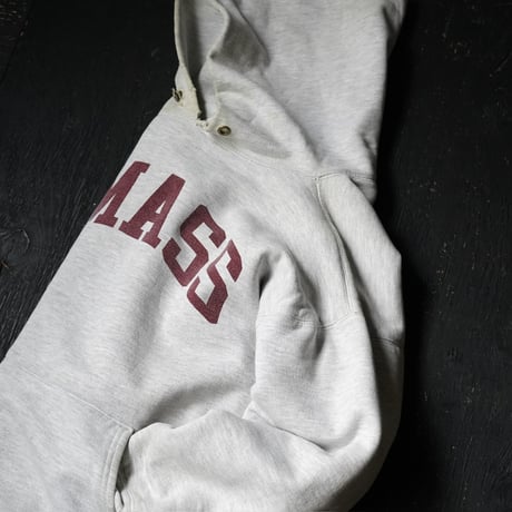 80s Champion Reverse Weave Double Face Hoody - UMASS
