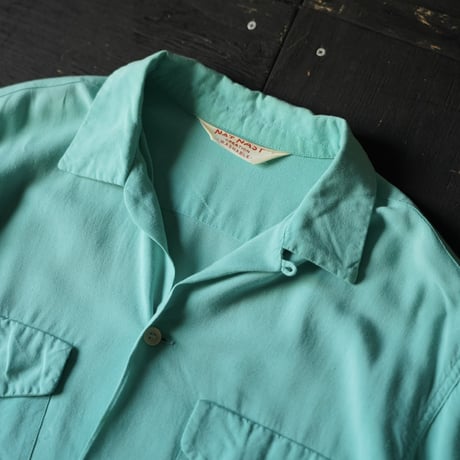 Nat Nast Open Collar Shirt （60s about M Good Color）