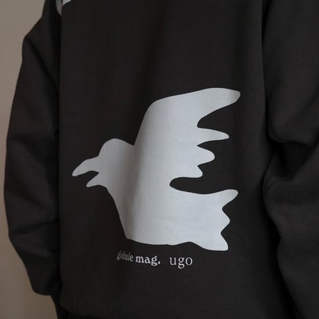 globule mag. × ugo Raglan Sleeve Crew Sweat Charcoal