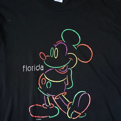 Velva Sheen Mickey Print T-Shirt (90-00s L made in USA)