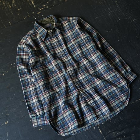 Pendleton Wool Shadow Plaid Shirt (70s L made in USA)