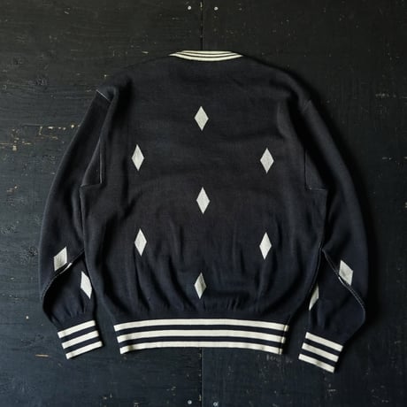 Christian Dior Cotton Knit Jacquard Sweater (80s L made in USA)