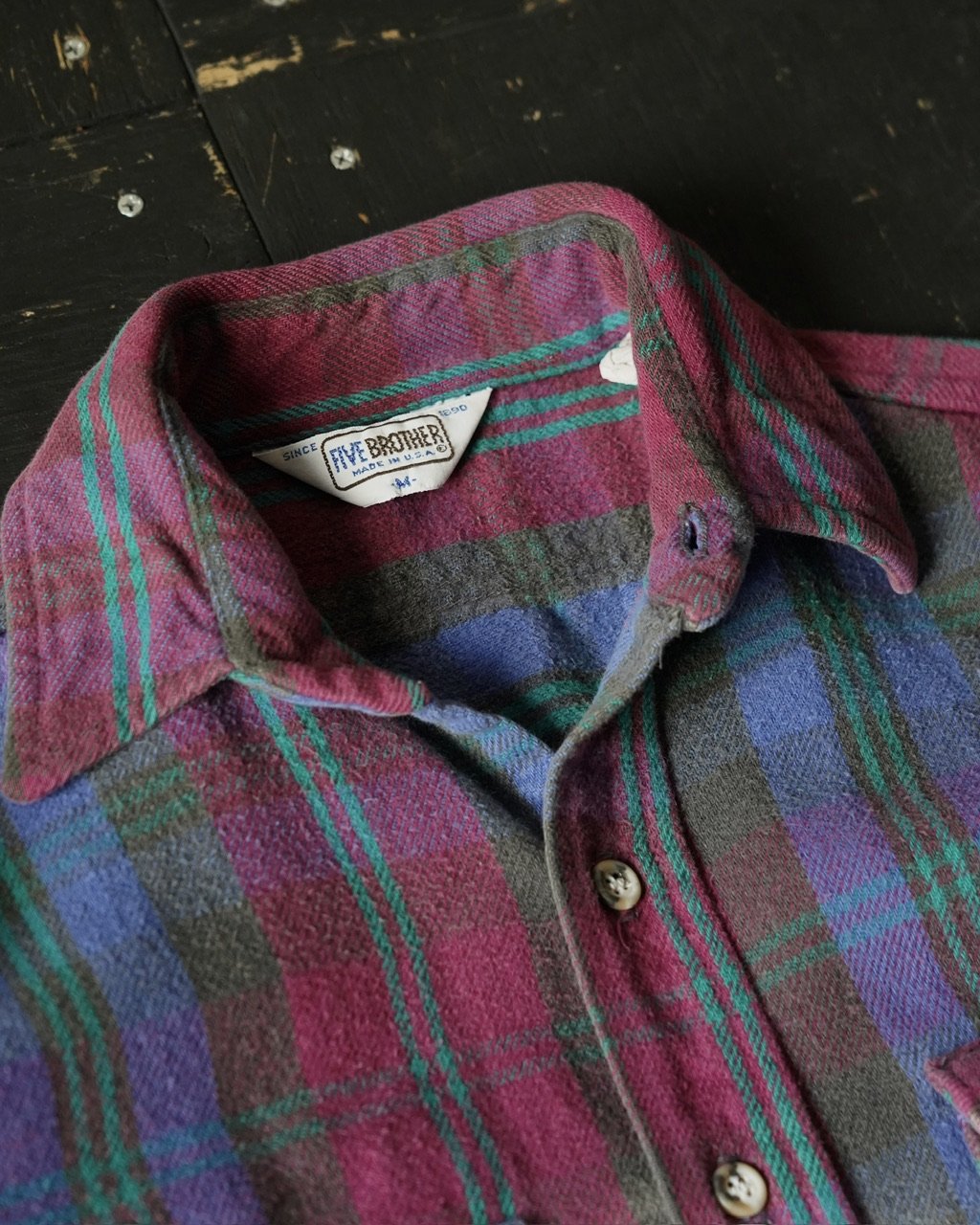 Five Brother Flannel Shirt (80s M made in USA)