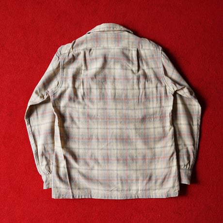 70s Pendleton Wool Plaid Open Collar Shirt
