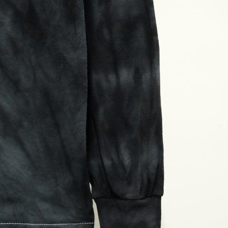 gm. Emb. L/S Crew Neck Tee - Tie Dye / Black