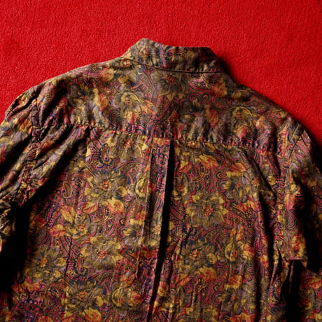 Paul Stuart Paisley Print Short Collar Shirt