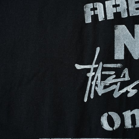 Yoshinori Kato × globule mag. Dual Hand Printed T-Shirt / No Facts