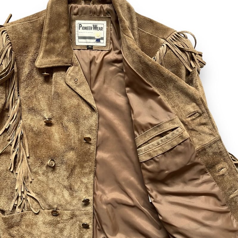 80's Pioneer Wear Suede Fringe Jacket | globule...