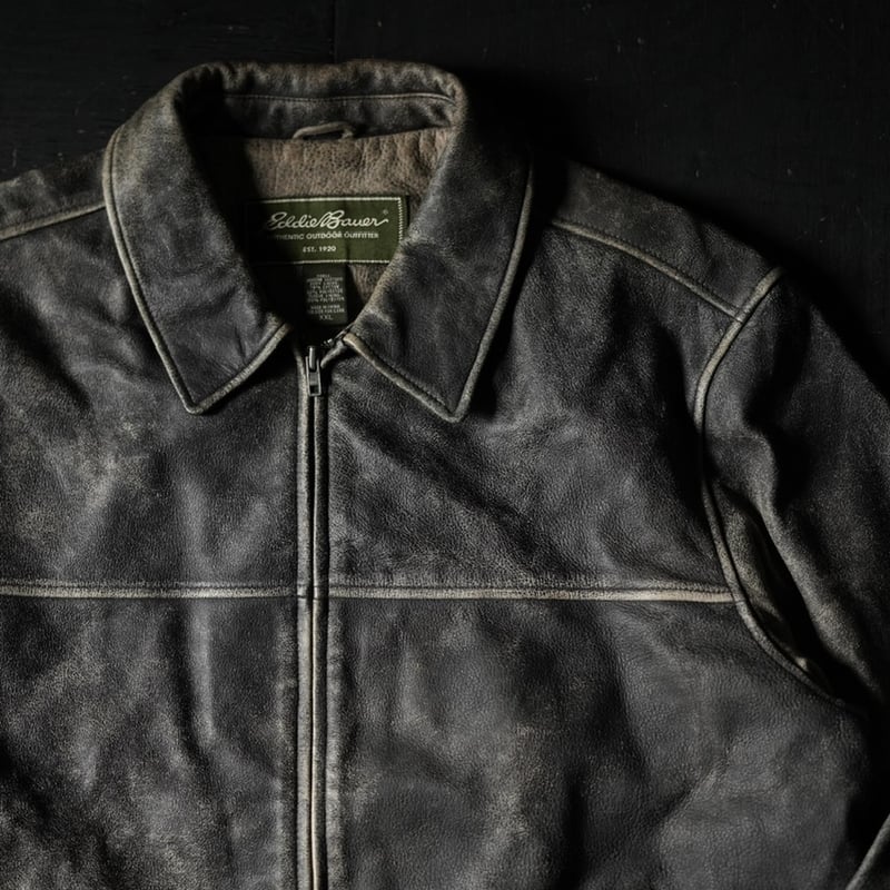 Eddie Bauer Leather Jacket (90s XXL) | globule