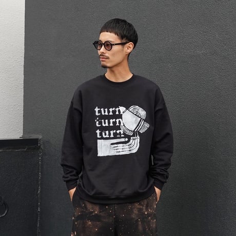 Yoshinori Kato × globule mag. Dual Hand Printed Crew Neck Shirt  - Turn Turn Turn