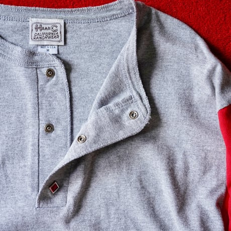 H bar C Western Button Henley Neck Shirt