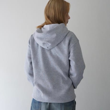 gm. Emb. Zip Hoodie- Gray