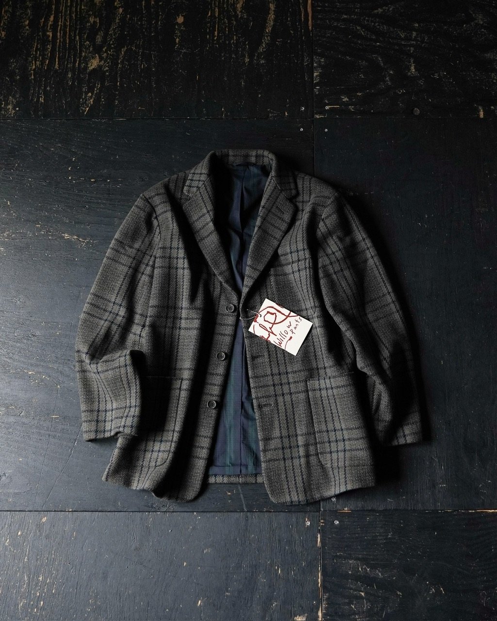 Willow Pants P-032 Grey Check | globule mag.