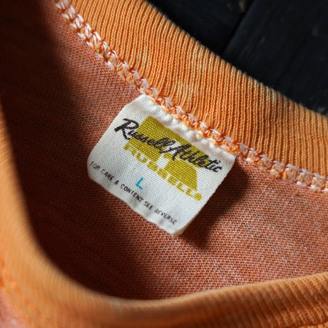 Russell Raglan Print T-Shirt (70s L made in USA)