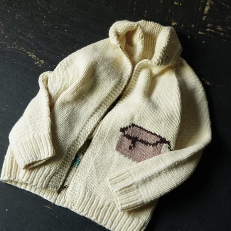 Unknown Vintage Zipped Cowichan sweater(60s aboutL)