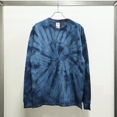 gm. Emb. L/S Crew Neck Tee - Tie Dye / Navy