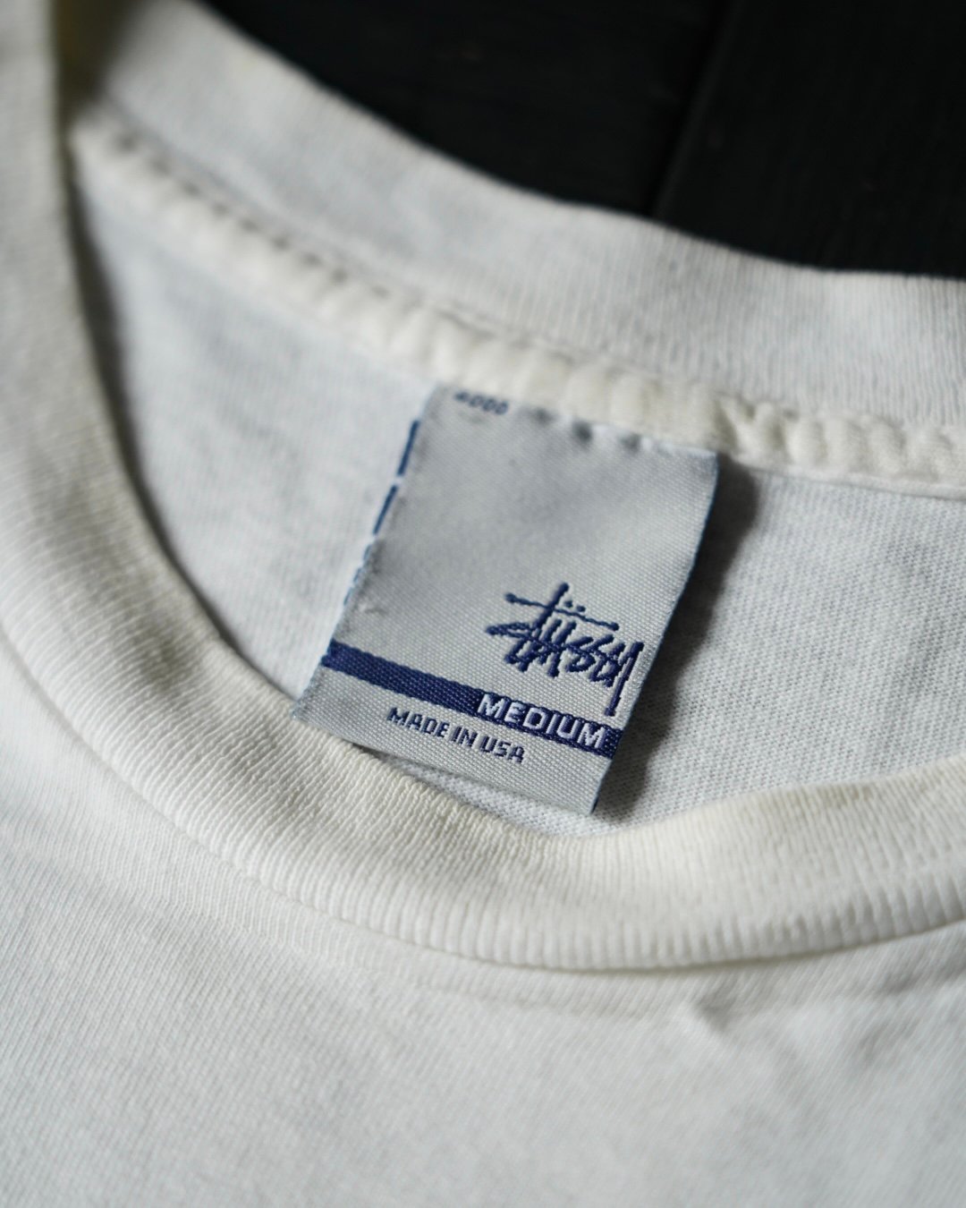 00s OLD STUSSY Apple アップル サンプリング Tシャツ 紺 00s OLD STUSSY Apple アップル サンプリング Tシャツ 紺