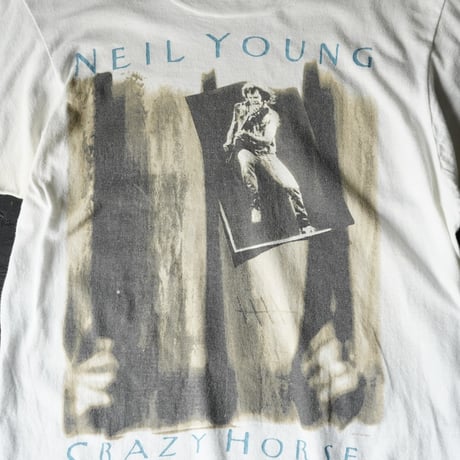 Neil Young / Crazy Horse Printed T-Shirt (80s about M Rare!!)