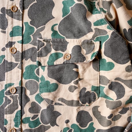 80s L.L. Bean Hunter Camo Printed Long Shirt