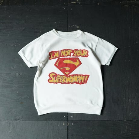 Printed Short Sleeve Sweat (90s about M Superman Motif )