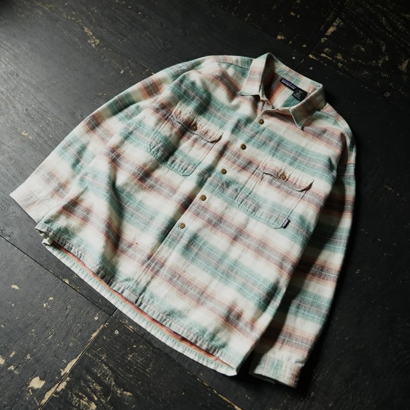 Patagonia Sunny Stripe Flannel Shirt (90s XL ma